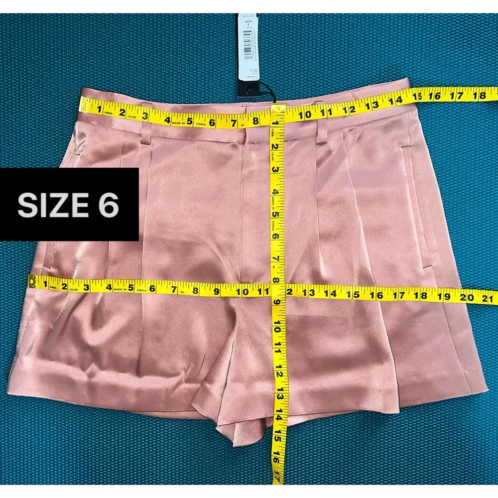 Alice + Olivia Conry Burnt Rose Pleated Shorts